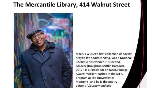 Marcus Wicker event, March 1 at the Mercantile