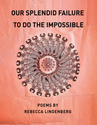 cover of Our Splendid Failure to Do the Impossible, poems by Rebecca Lindenberg, which has a pinkish background and art made out of a circle of insulin vials.