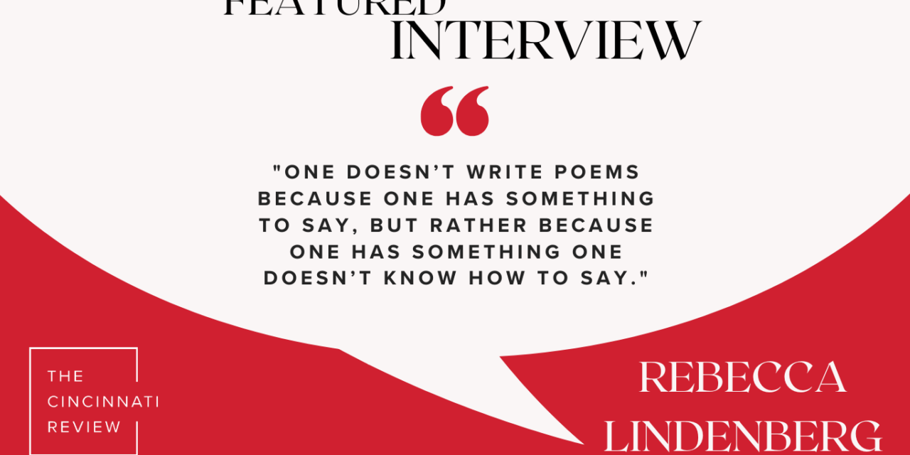 Interview with Rebecca Lindenberg