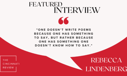 Interview with Rebecca Lindenberg